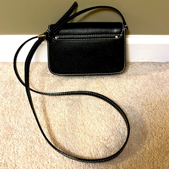 Kate Spade Black Leather handbag- 7.5 x 5 x 2 inches. - Picture 4 of 10